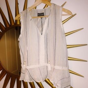 Michael Stars Boho Chic tank stripes tassels